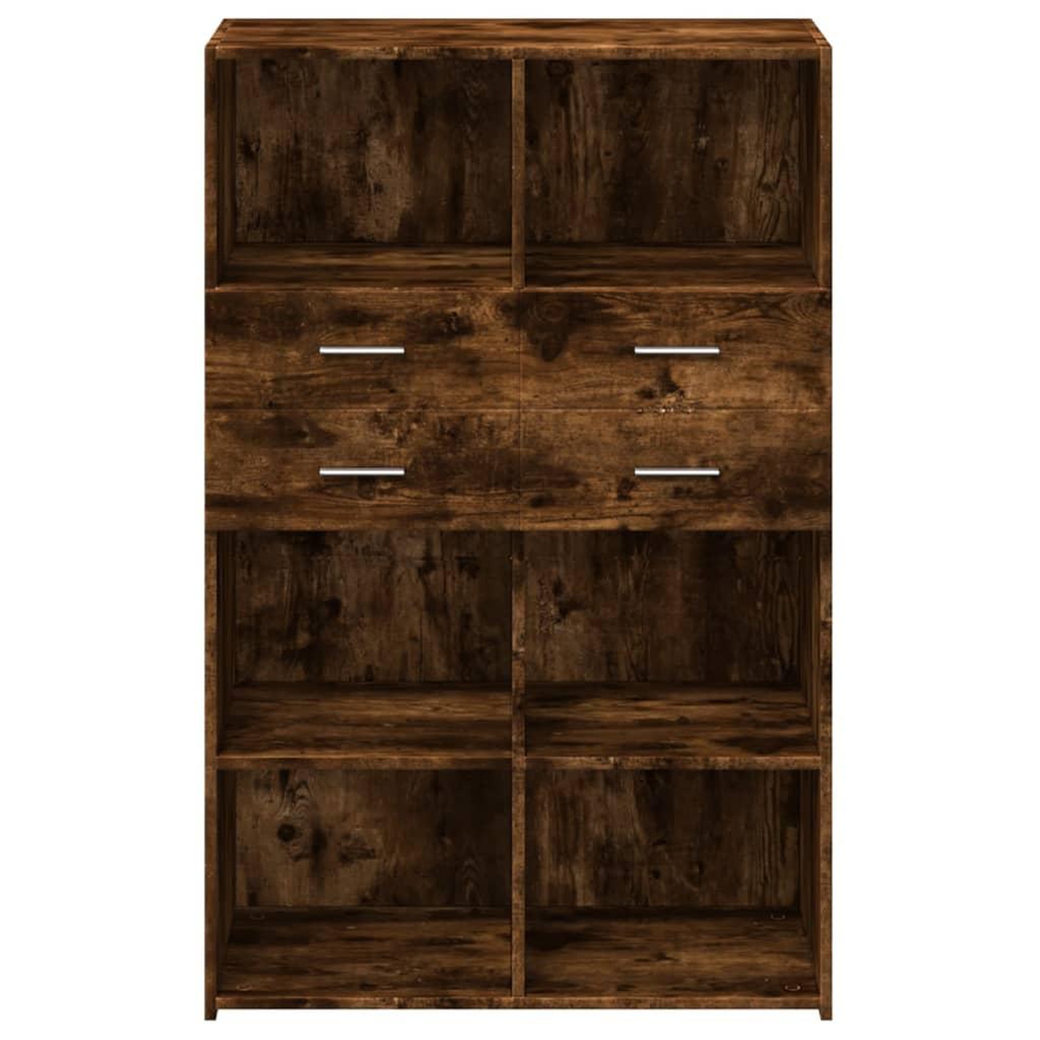 Voir la diapositive 4 : VIDAXL Buffet haut chene fume 80x42,5x124 cm bois d'ingenierie