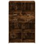 Voir la diapositive 4 : VIDAXL Buffet haut chene fume 80x42,5x124 cm bois d'ingenierie