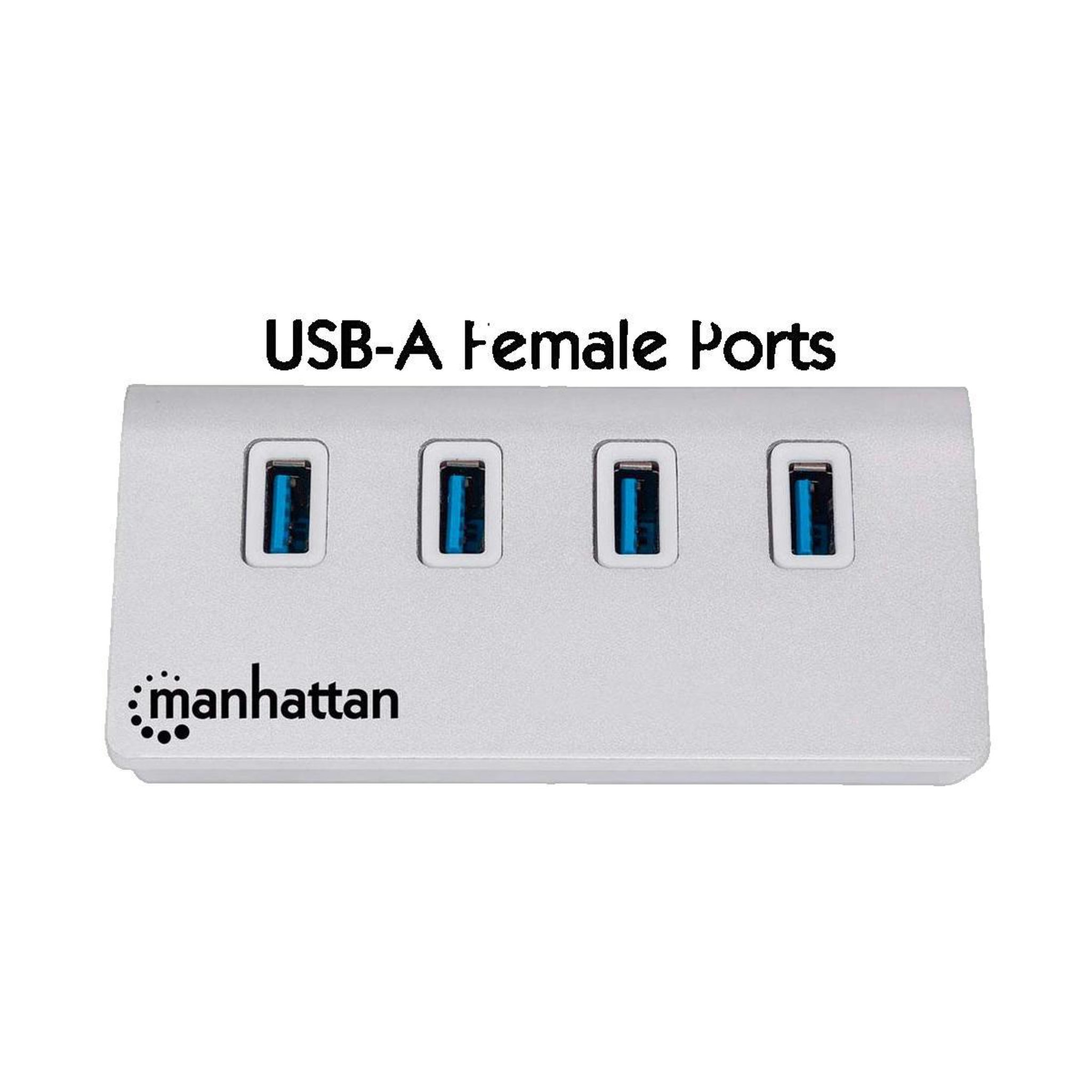 Voir la diapositive 3 : MANHATTAN PORTAGE Hub USB Manhattan 4 ports USB 3.0 argenté