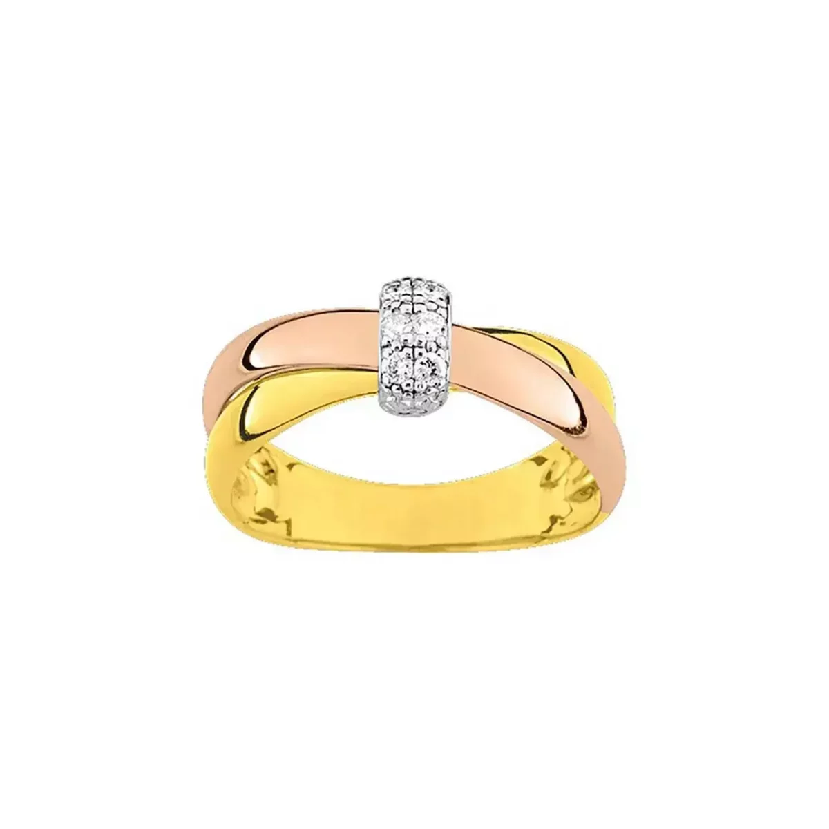 Tousmesbijoux Bague Femme Or 9 Carats Diamant 0.078 Carats pas