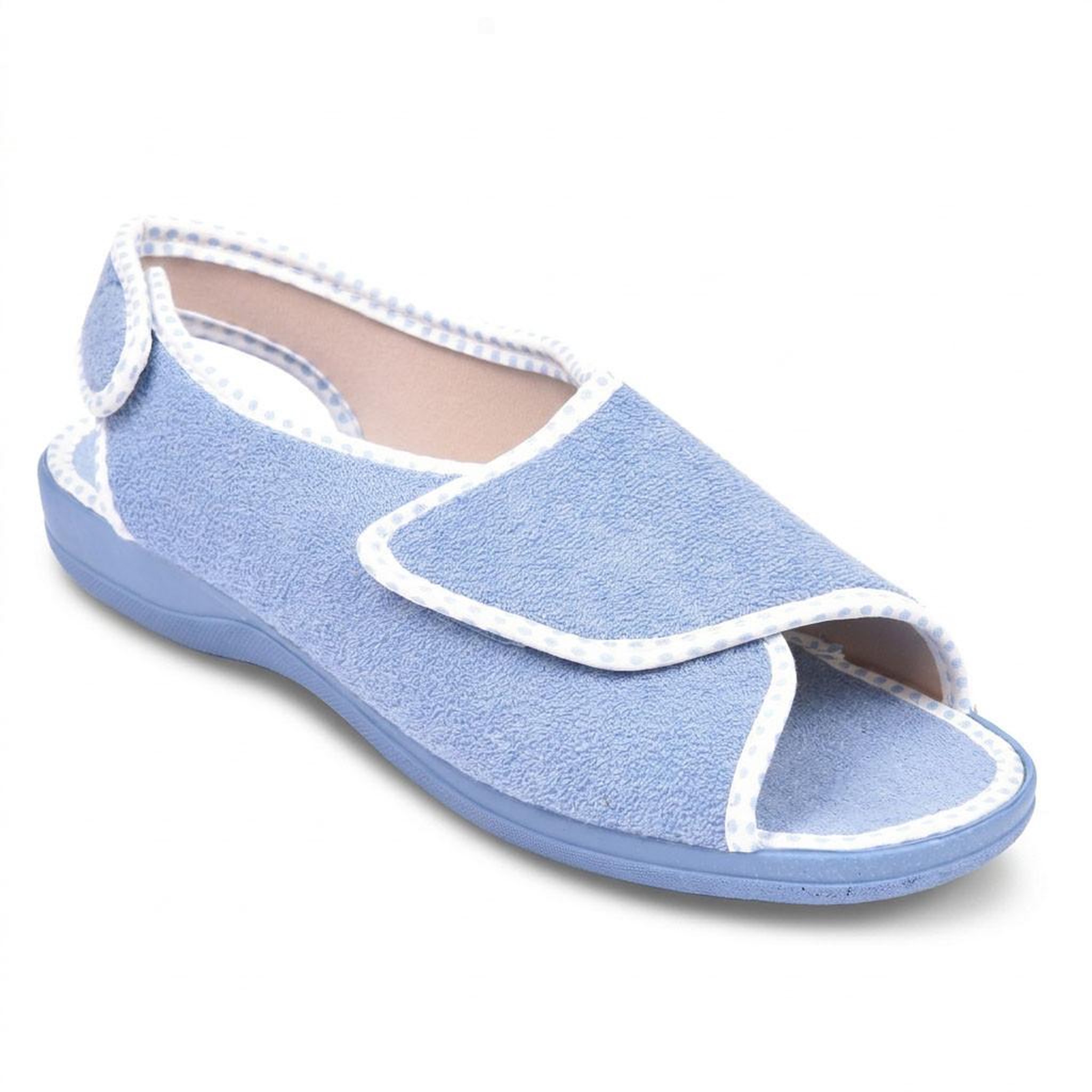OZABI OZABI-Pantoufle Sandale Femme Eponge Double Scratch Fabriquee en Espagne. Coloris disponibles : Bleu