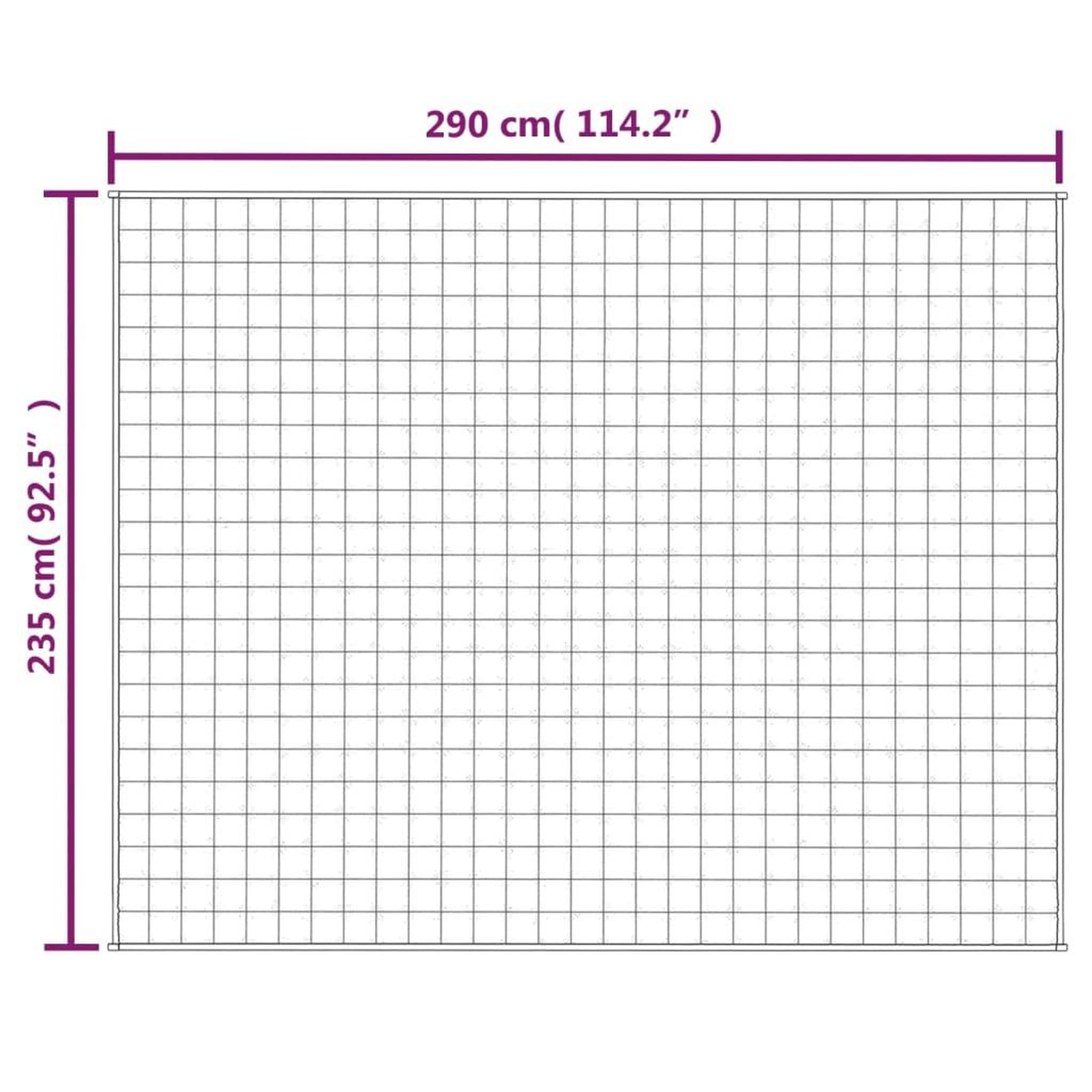 Voir la diapositive 6 : VIDAXL Couverture lestee Creme clair 235x290 cm 15 kg Tissu
