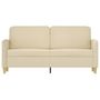 Voir la diapositive 3 : VIDAXL Canape a 2 places Creme 140 cm Tissu