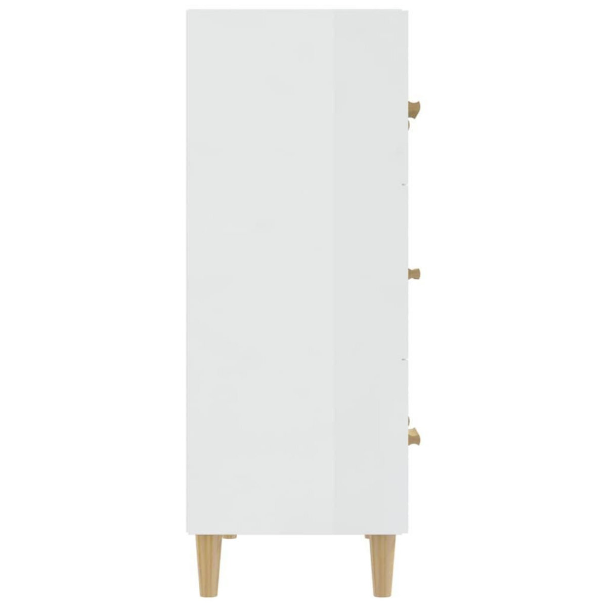 VIDAXL Buffet Blanc brillant 70x34x90 cm Bois d'ingenierie