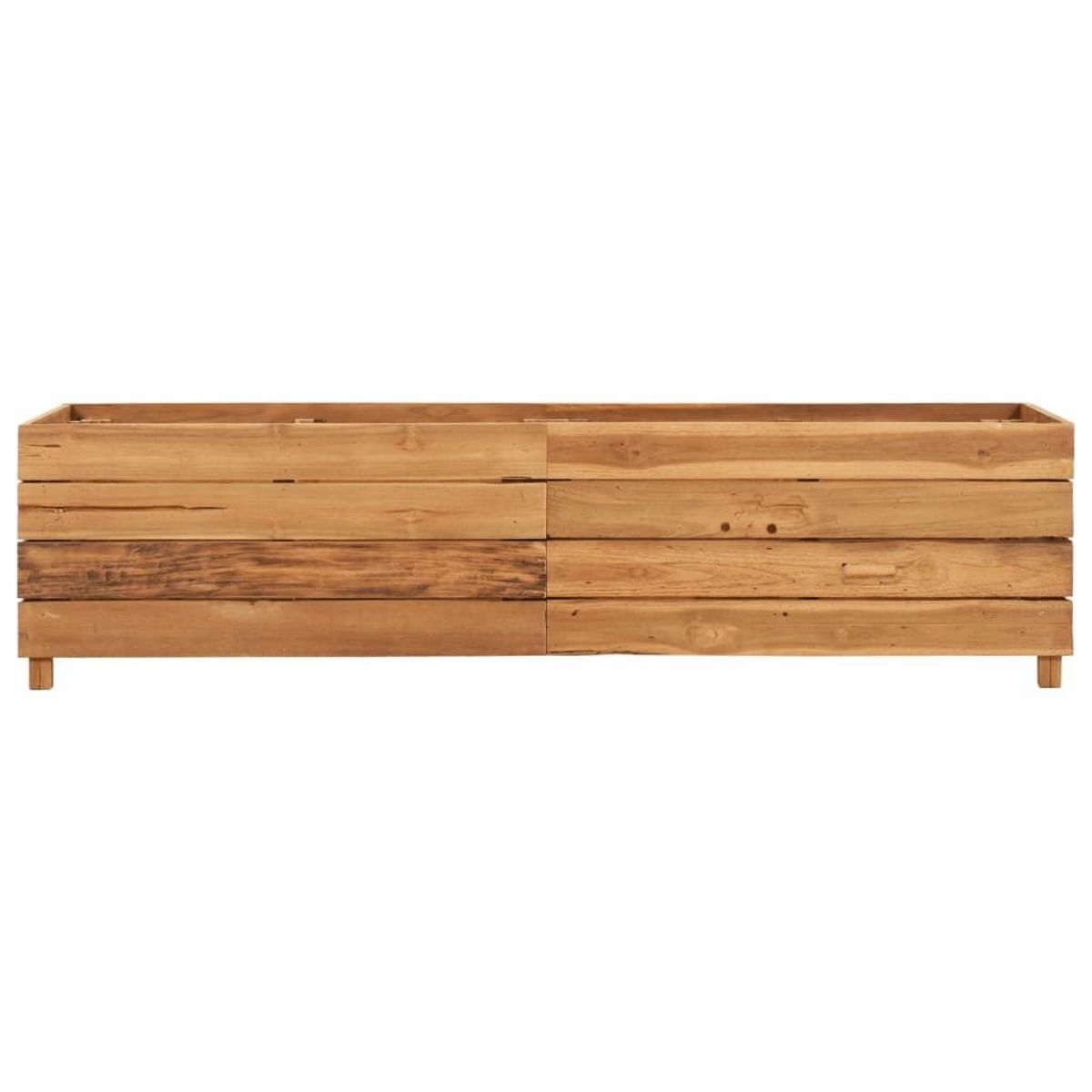 VIDAXL Lit sureleve 150x40x38 cm bois de teck recycle et acier