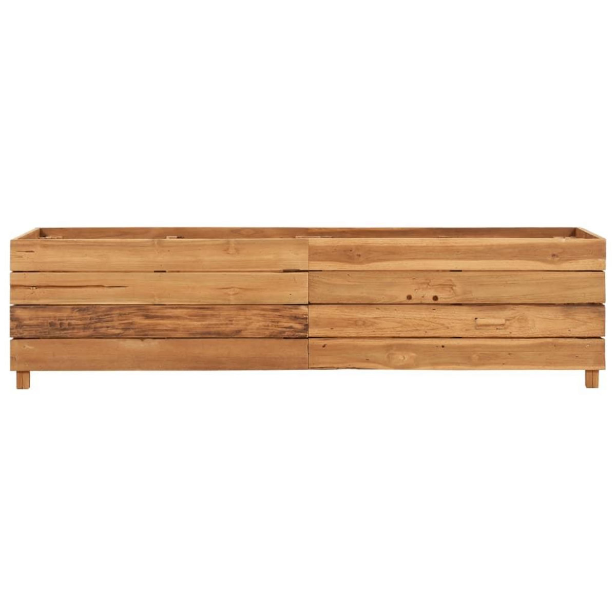 VIDAXL Lit sureleve 150x40x38 cm bois de teck recycle et acier