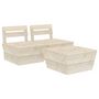 Voir la diapositive 2 : VIDAXL Salon de jardin palette 3 pcs Bois d'epicea impregne