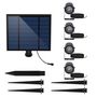 Voir la diapositive 3 : Lumisky Quatre spots solaires reliés ROUNDY Noir Plastique 200LM