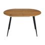Voir la diapositive 5 : TOILINUX Table extensible ovale pour 4 à 6 personnes effet bois - L.120 à 160cm