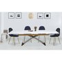 Voir la diapositive 4 : Paris Prix Table de Repas Extensible  Nayla  180-260cm Blanc & Or
