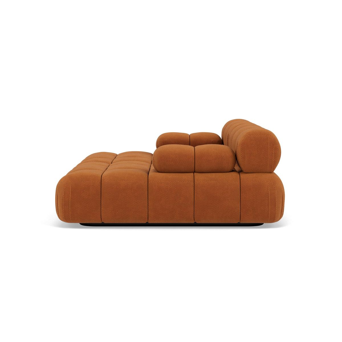 LISA DESIGN Ruby - canapé droit 4 places avec double méridienne - assise profonde - en velours texturé