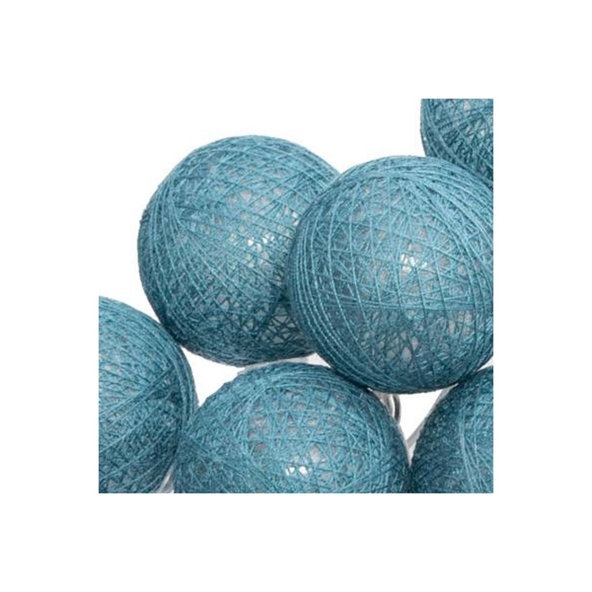 Voir la diapositive 2 : ATMOSPHERA Guirlande led  10 boules  165cm bleu canard
