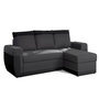 Voir la diapositive 1 : BEST MOBILIER Milan - canapé d'angle réversible - 4 places - convertible avec coffre - en simili et tissu
