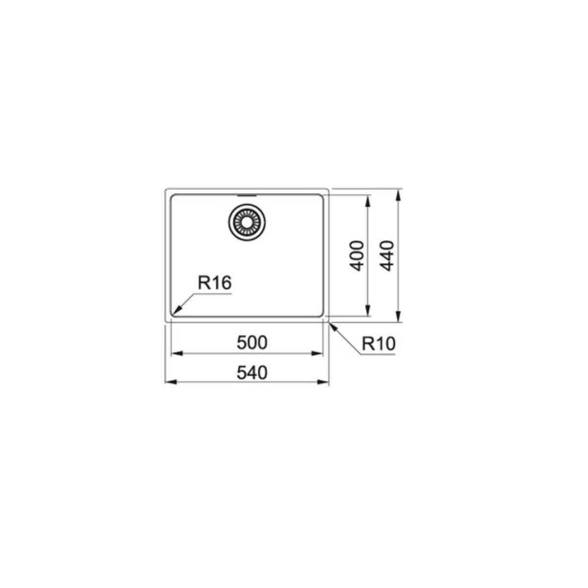 franke Cuve à monter sous plan 60cm inox - 471497