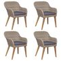 Voir la diapositive 4 : VIDAXL Ensemble a manger de jardin et coussins 5 pcs Marron