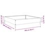 Voir la diapositive 6 : VIDAXL Lit sureleve de jardin 100x100x26 cm acier inoxydable