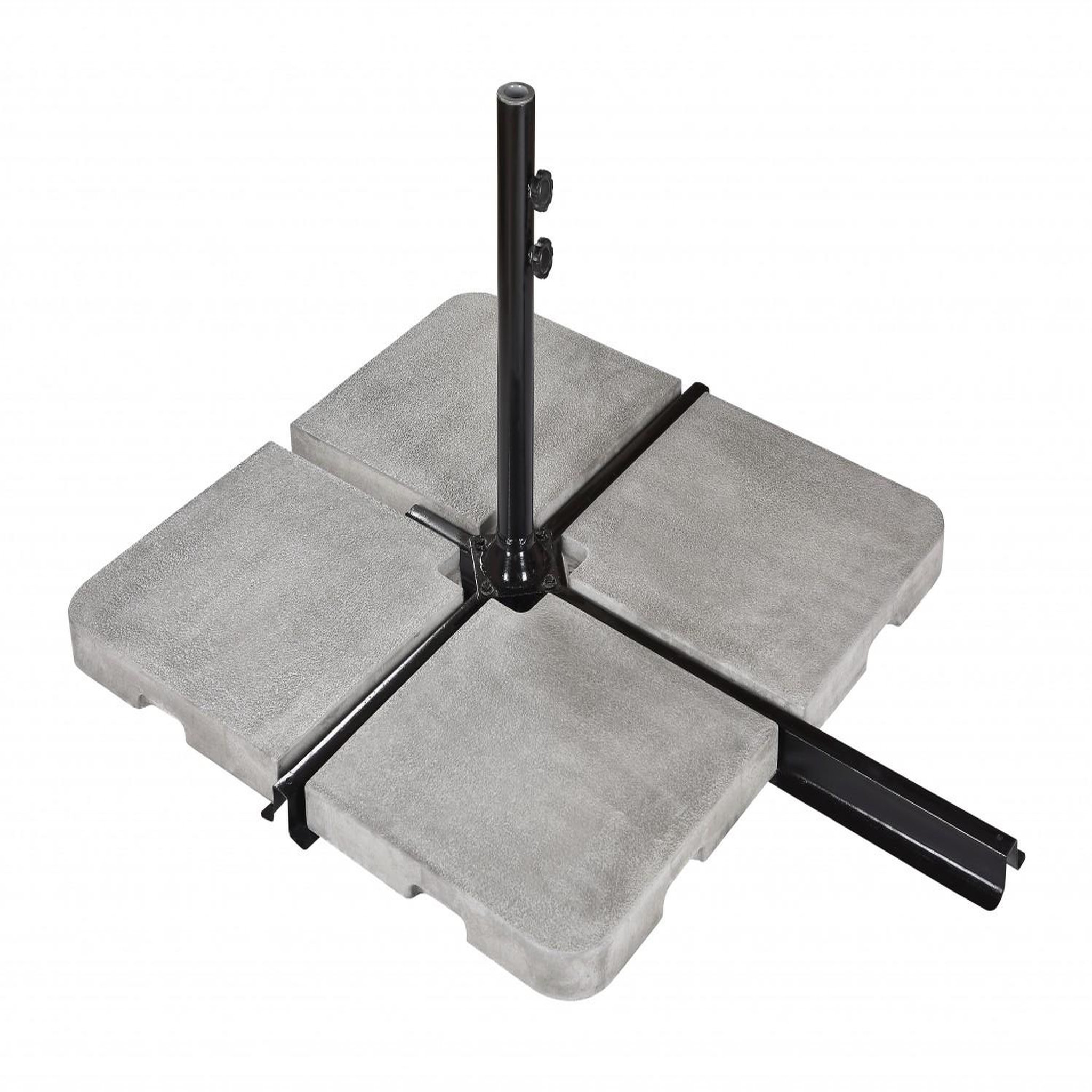 CENTRALE BRICO Dalle pour parasol excentré Seclin ton zinc, 22 kg