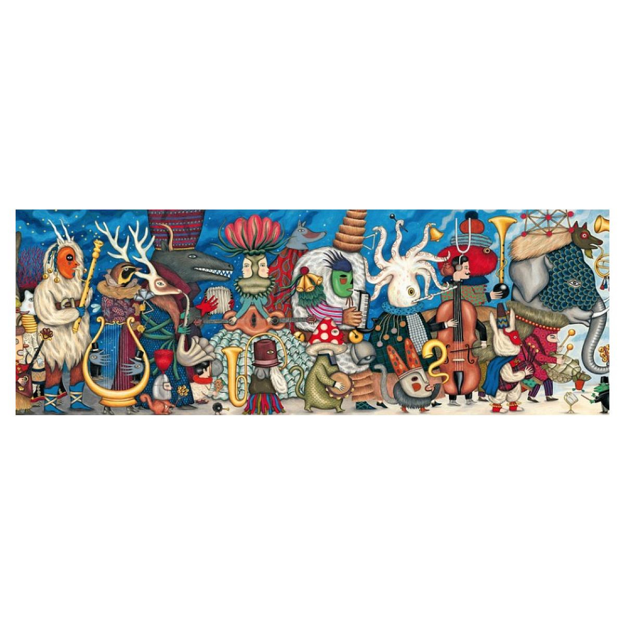 Voir la diapositive 2 : Djeco Puzzle 500 p Fantasy Orchestra