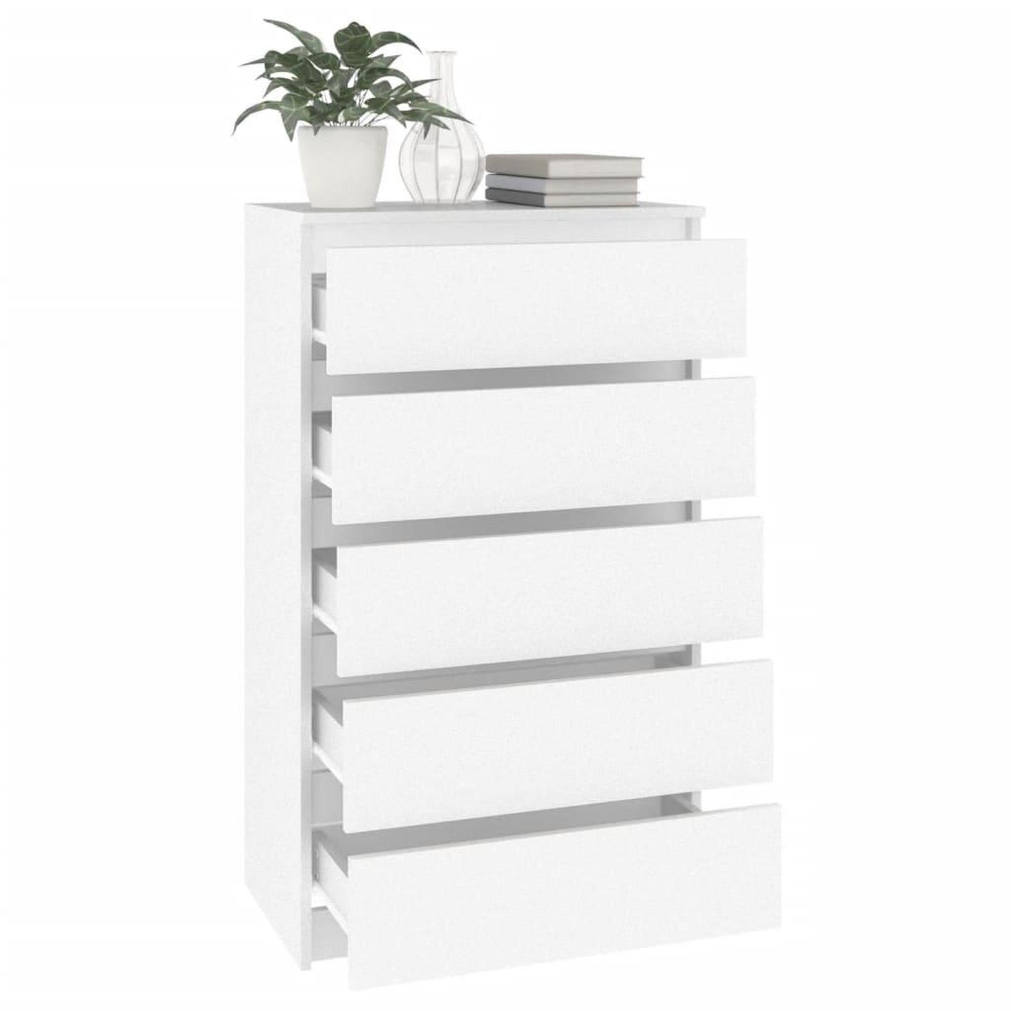 Voir la diapositive 5 : VIDAXL Commode Blanc 60x36x103 cm Bois d'ingenierie