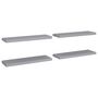 Voir la diapositive 2 : VIDAXL Etageres murales flottantes 4 pcs gris 80x23,5x3,8 cm MDF