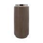 Voir la diapositive 1 : Paris Prix Vase Déco Rond  Uniqa  30cm Taupe & Argent
