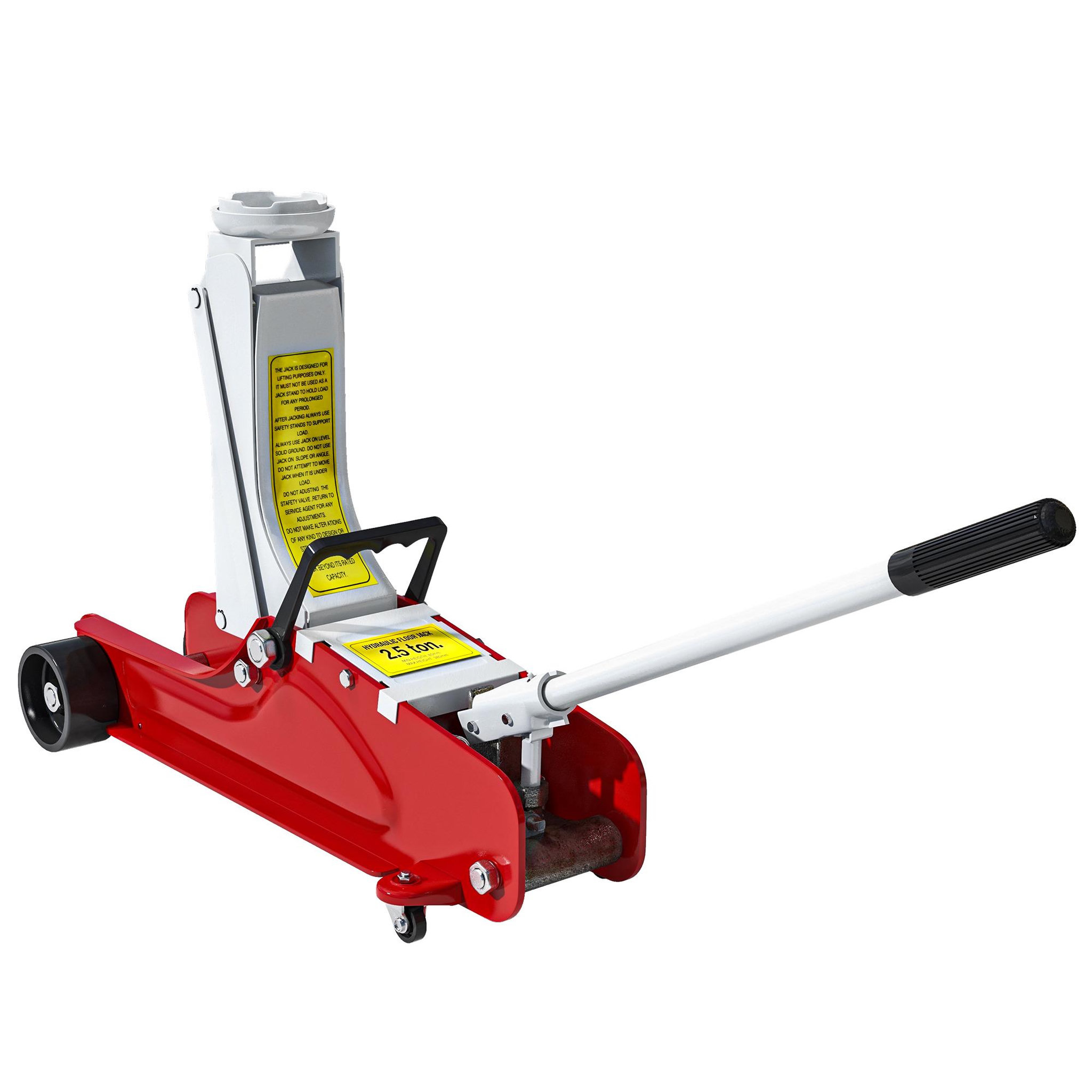 HOMCOM Cric de levage hydraulique - cric de levage réglable 8-38 cm métal rouge noir