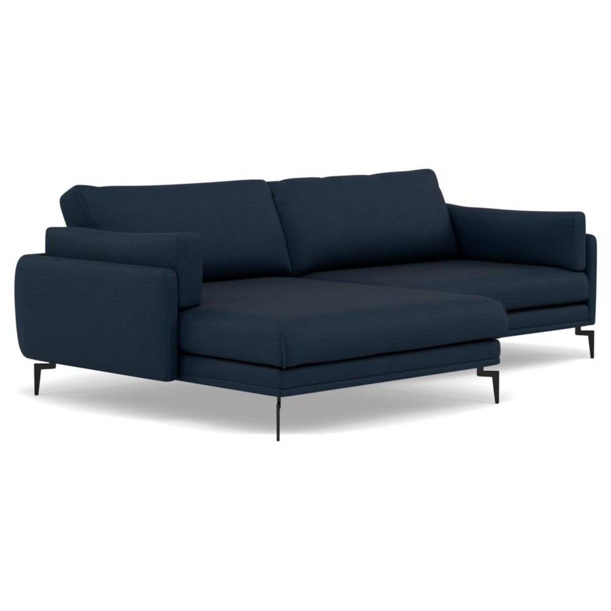 LISA DESIGN Carlos - canapé d'angle gauche 4 places ultra moelleux en tissu texturé