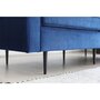 CONCEPT USINE Canapé design 2 places en velours bleu foncé CARRIE