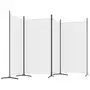 VIDAXL Cloison de separation 4 panneaux Blanc 346x180 cm Tissu