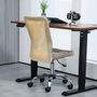 Voir la diapositive 6 : VINSETTO Vinsetto Chaise de bureau ergonomique hauteur réglable piètement chromé pivotant 360° revêtement maille beige