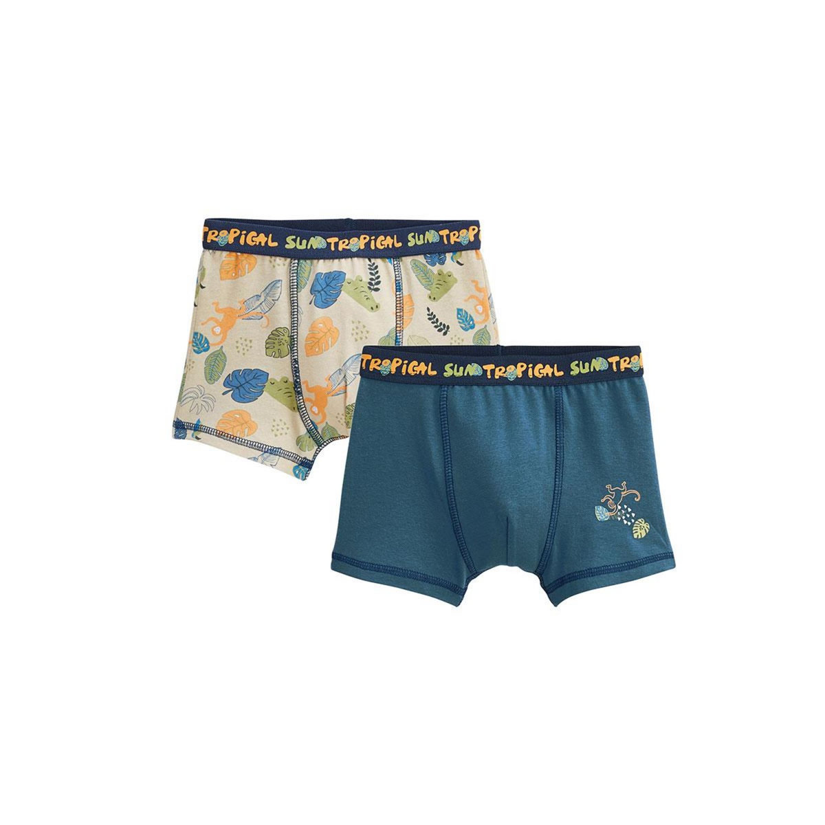 Petit Béguin Lot de 2 boxers garçon Monkey