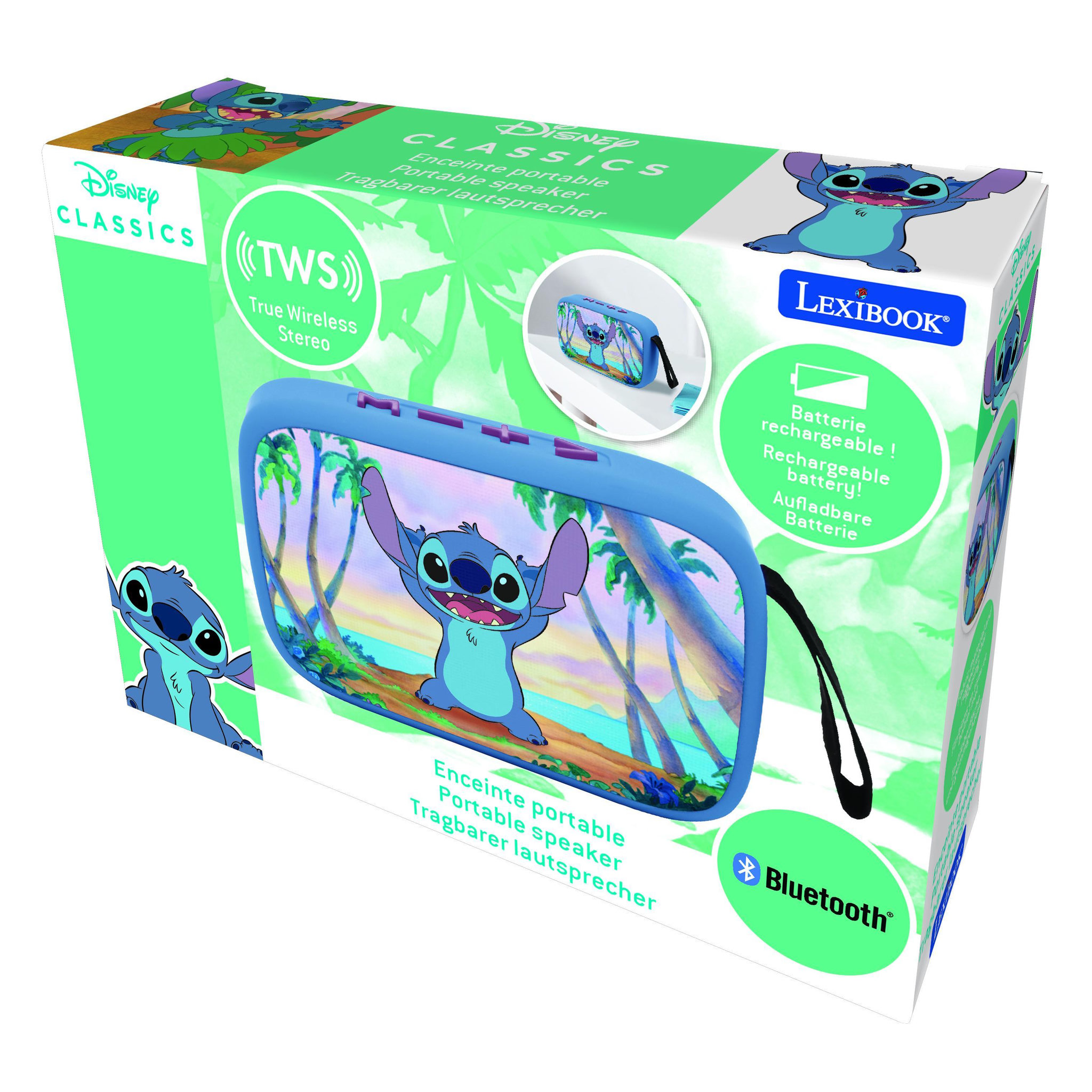 Voir la diapositive 4 : Lexibook Enceinte Bluetooth portable Stitch