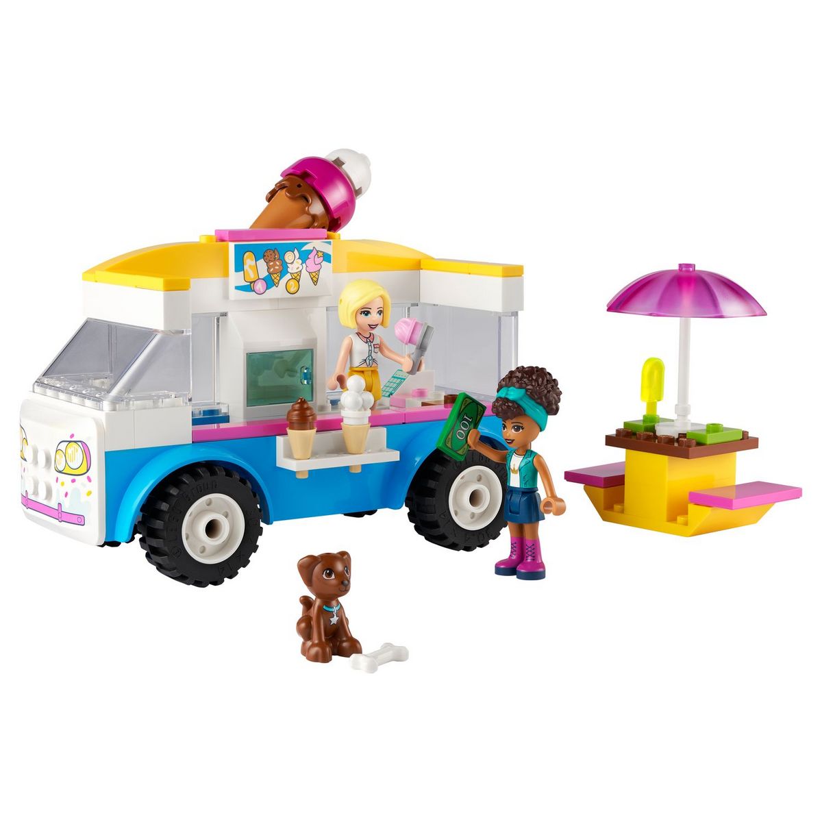 LEGO Friends 41715 Le Camion de Glaces, Jouet Enfants 4 Ans et Plus avec Mini-Poupées