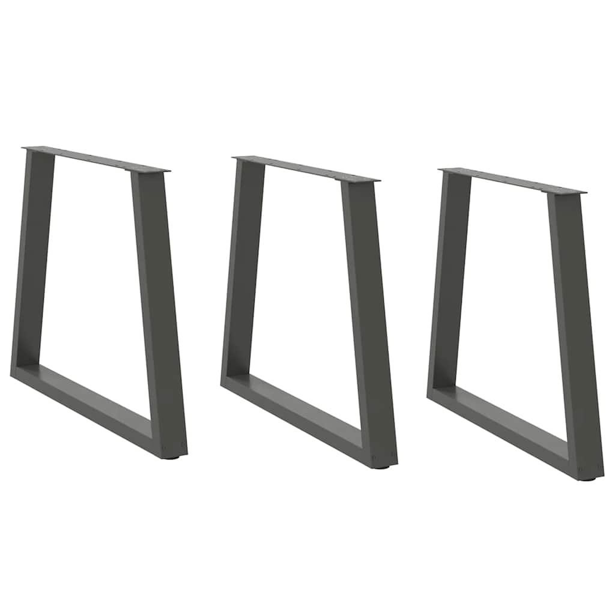 VIDAXL Pieds de table a manger forme de V 3 pcs 70x(72-73,3) cm acier
