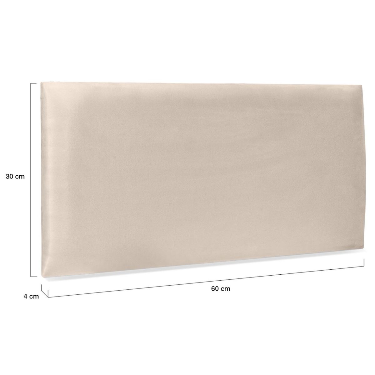 ID MARKET Lot de 6 panneaux muraux pour tête de lit YUMA 180 cm en tissu effet suédé beige