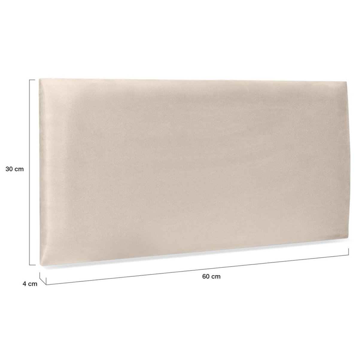 ID MARKET Lot de 6 panneaux muraux pour tête de lit YUMA 180 cm en tissu effet suédé beige