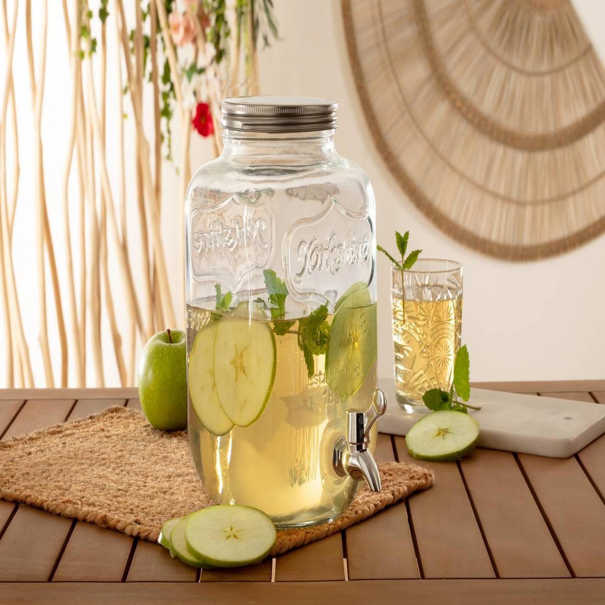 Voir la diapositive 3 : SECRET DE GOURMET Distributeur de boisson en verre  yorkshire  4l transparent