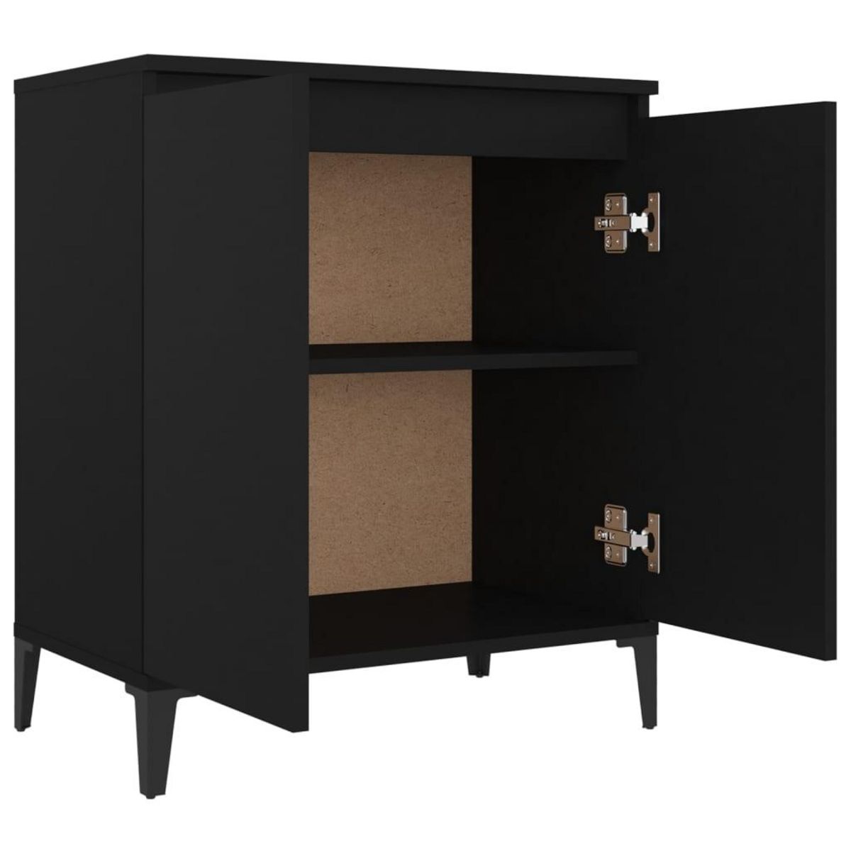 VIDAXL Buffet noir 60x35x70 cm bois d'ingenierie