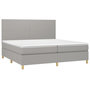 Voir la diapositive 3 : VIDAXL Sommier a lattes de lit et matelas et LED Gris clair 200x200 cm