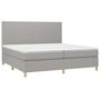 Voir la diapositive 3 : VIDAXL Sommier a lattes de lit et matelas et LED Gris clair 200x200 cm