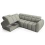 Voir la diapositive 2 : BEST MOBILIER Basile - canapé d'angle gauche 4 places assise extensible électrique avec coffre en tissu texturé