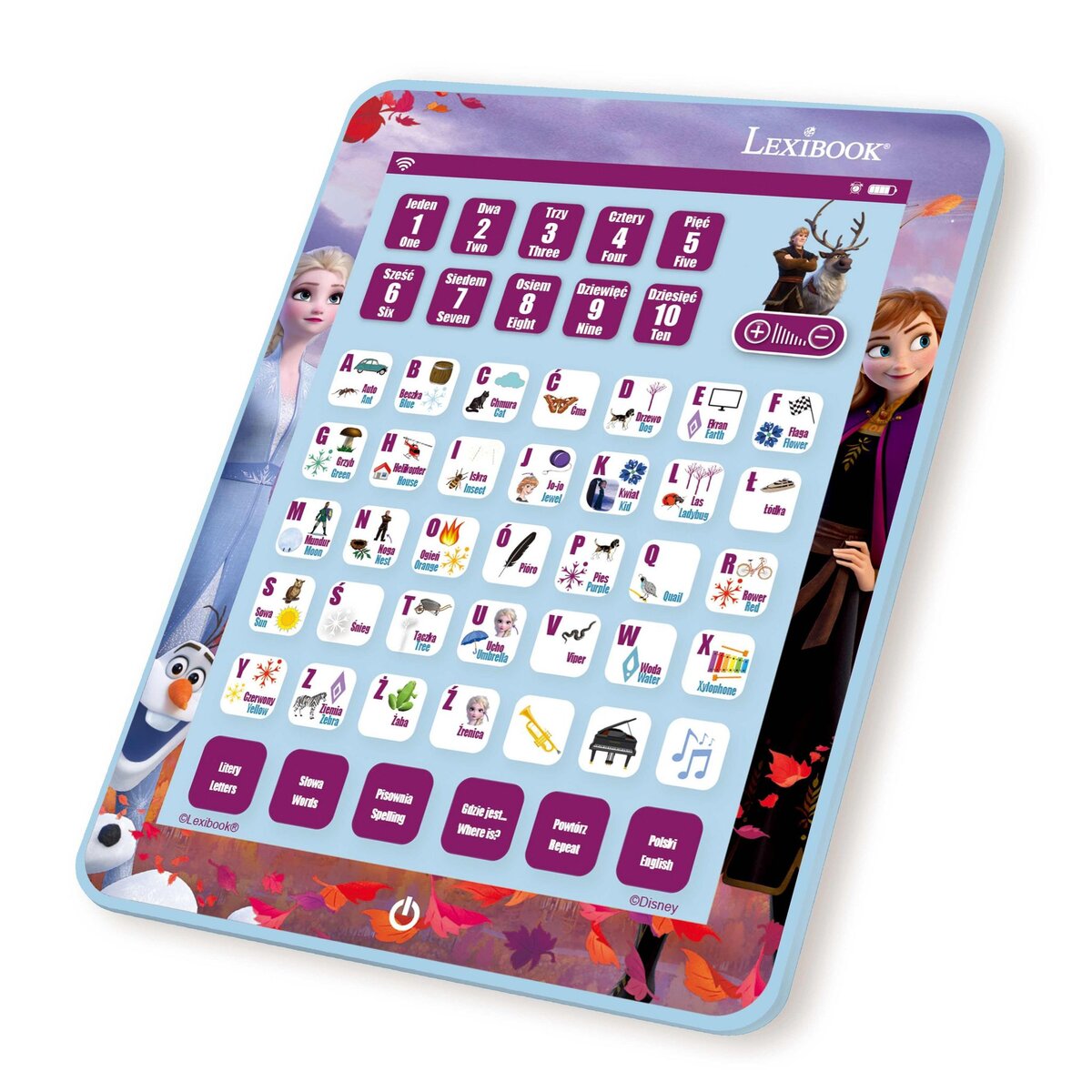 Lexibook Tablette Éducative bilingue La Reine des Neiges en polonais et en anglais
