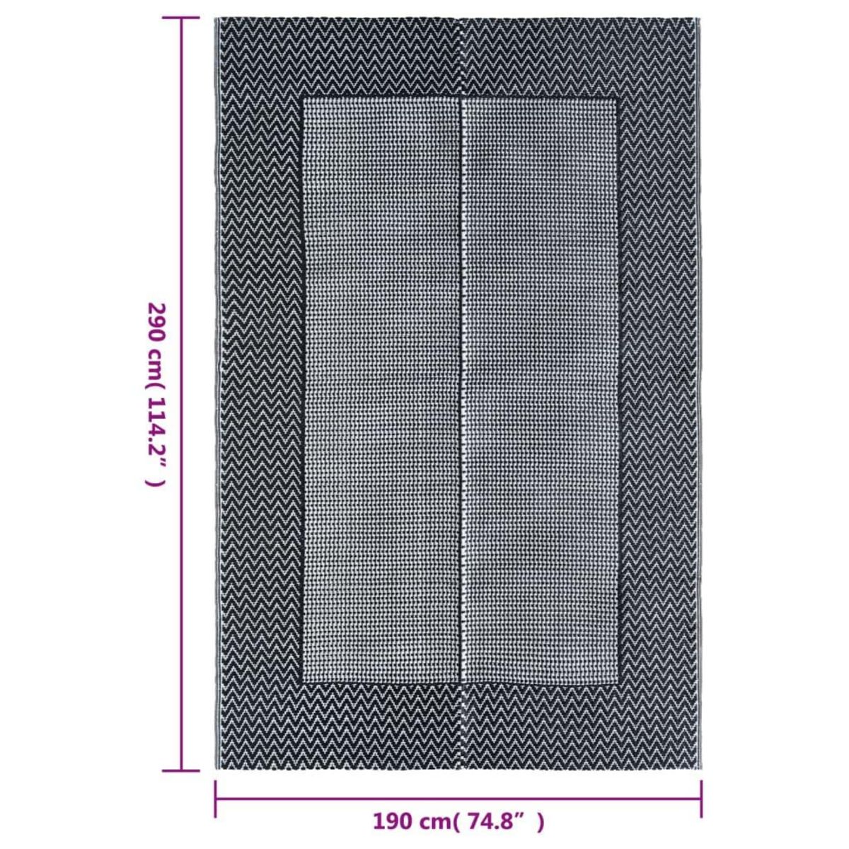 VIDAXL Tapis d'exterieur ARAKIL Gris 190x290 cm PP