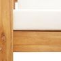 Voir la diapositive 5 : VIDAXL Chaise de jardin avec coussin Creme Bois d'acacia solide