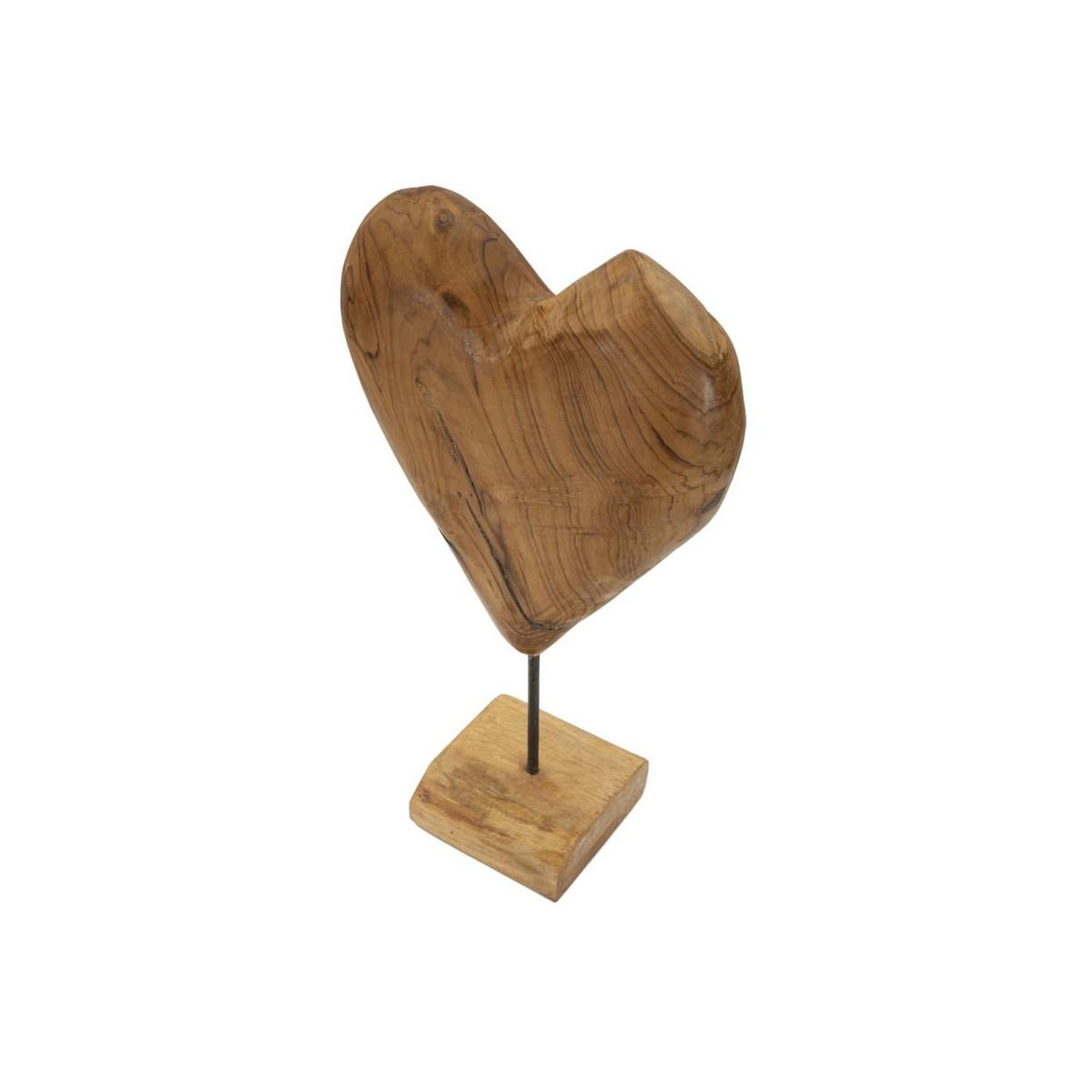 Voir la diapositive 3 : Paris Prix Objet déco en teck  cœur  45cm naturel