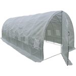 Habitat et Jardin Serre tunnel de jardin avec porte  Mimosa  - 180 g/m² - 24 m² - 8 x 3 x 2 m