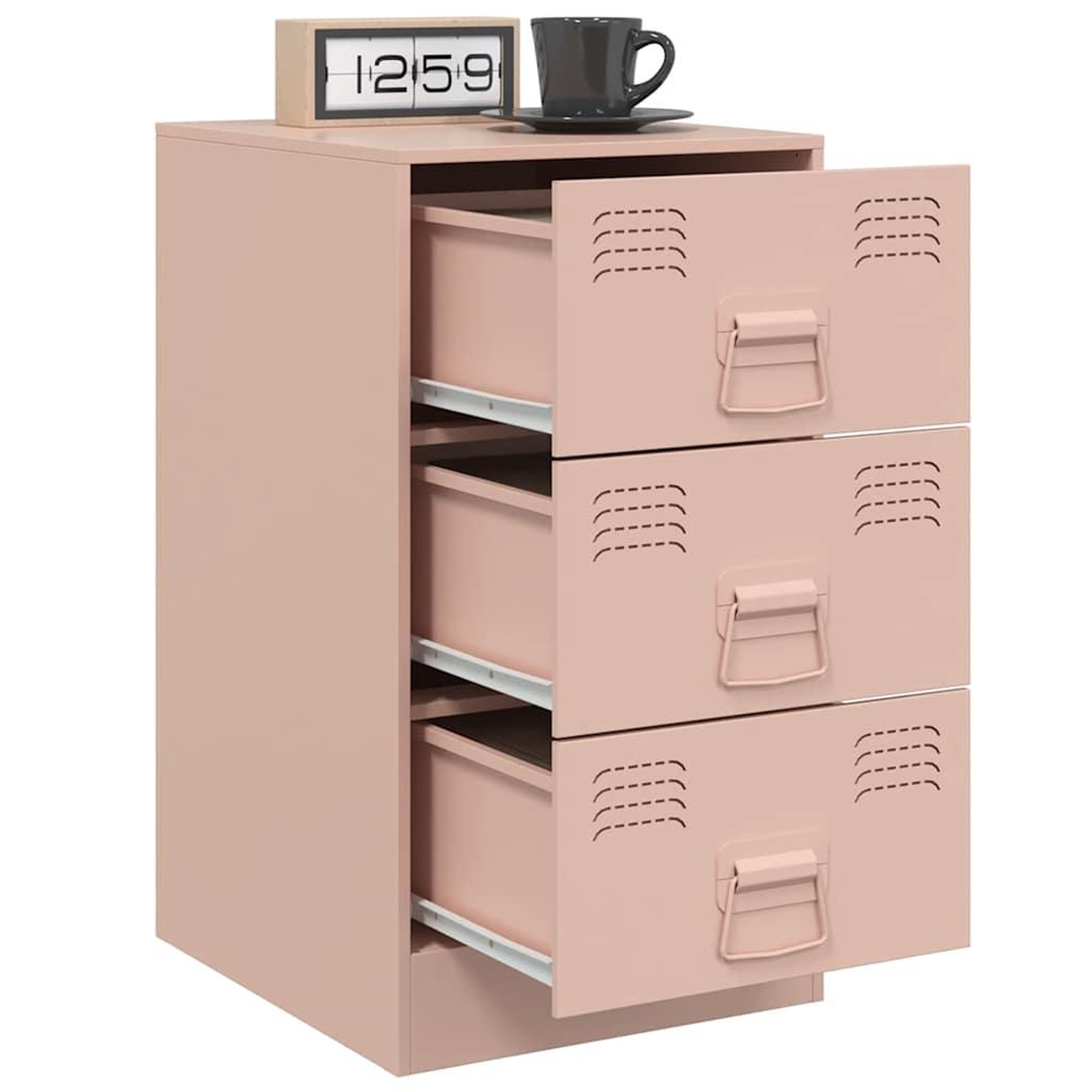 Voir la diapositive 4 : VIDAXL Tables de chevet 2 pcs rose 34,5x39x62 cm acier