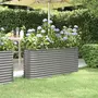 VIDAXL Lit sureleve de jardin Acier enduit de poudre 152x40x68 cm gris