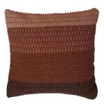 SOLEIL D'OCRE Coussin en coton 45x45 cm MACRAME brique, par Soleil d'Ocre