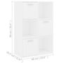 Voir la diapositive 6 : VIDAXL Armoire de rangement Blanc 60x29,5x90 cm Bois d'ingenierie
